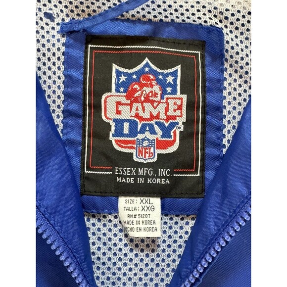 Vintage NFL Game Day Indianapolis Embroidered Colts Zip Up Windbreaker XXL - Picture 4 of 5